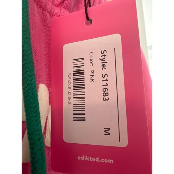 Edikted Dramatic Sweatpants Pink y2k trendy aesthetic pants sweats lounge wear - Picture 5 of 9
